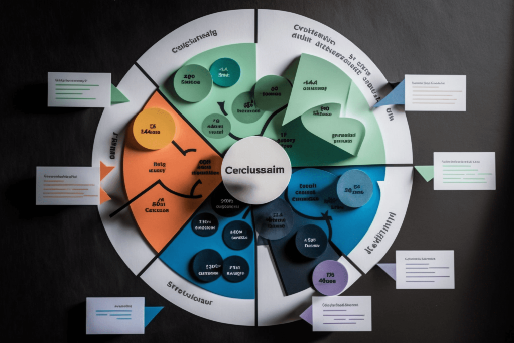Стратегия маркетинга в круговой диаграмме